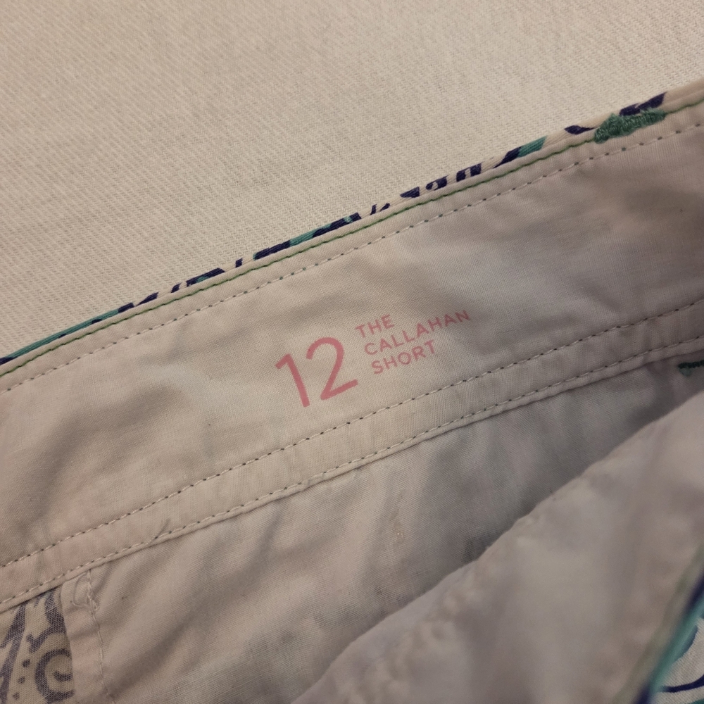 2 PC LILLY PULITZER Callahan Seafoam Montauk | Lavender Brea Linen Shorts 12/L - Picture 8 of 14